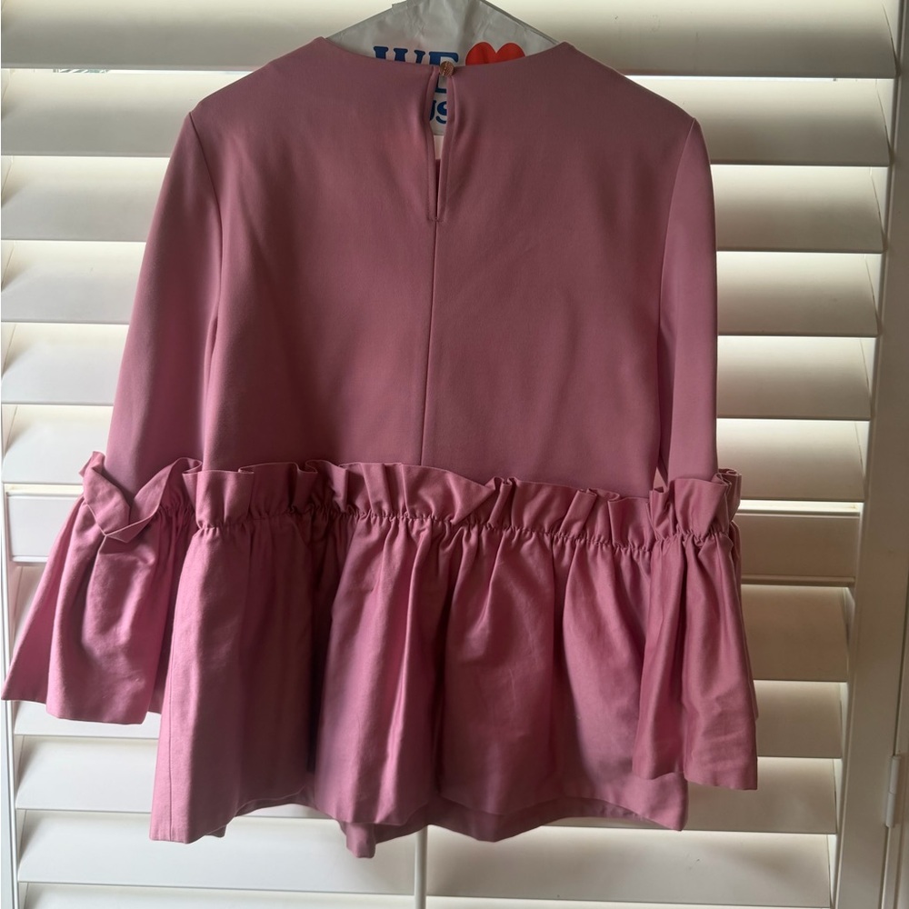 Ted Baker Pink Ruffle Sleeve Top - Picture 5 of 6